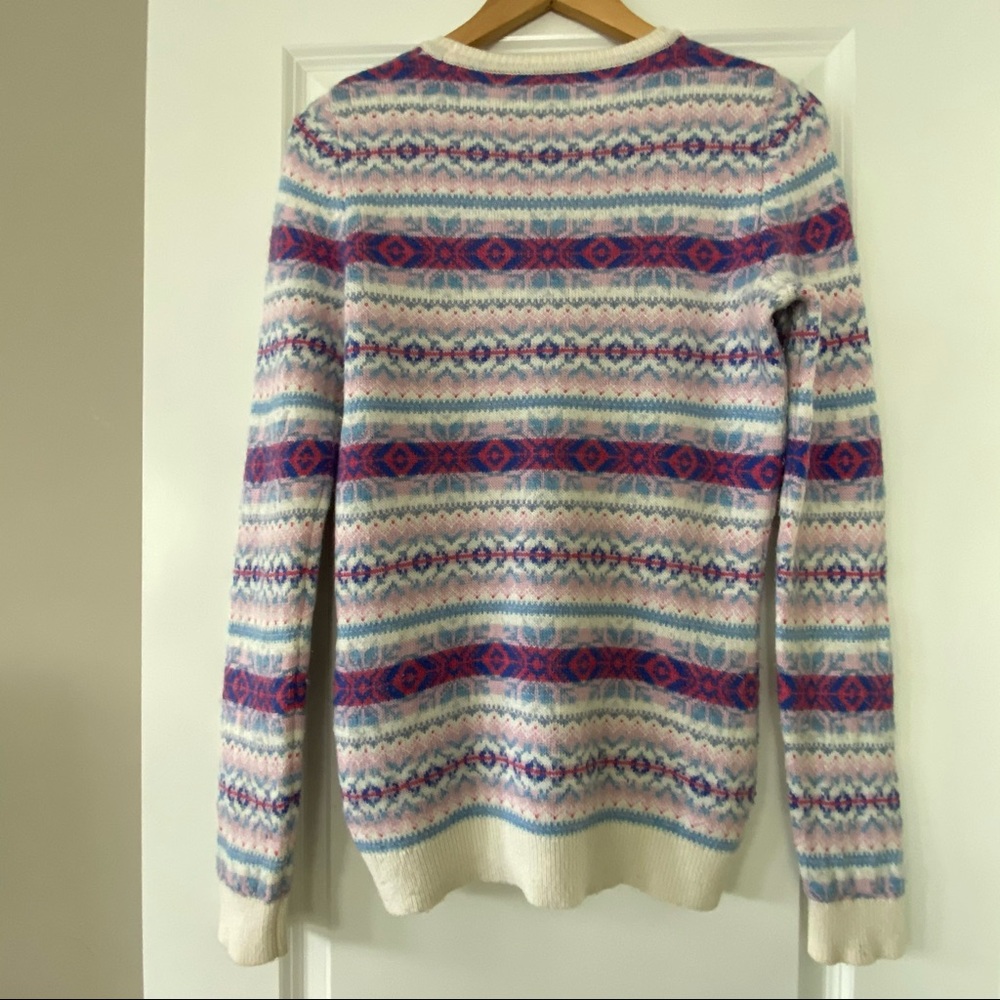 Vineyard Vines Fair Isle Snowflake Crew Neck Sweater Size XS with MEASUREMENTS - Picture 7 of 9